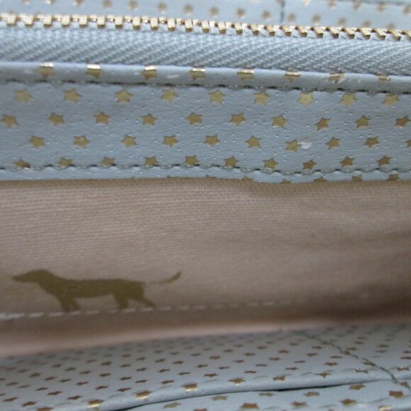 Deux Lux gold Glitter Raffia zip around Wallet Organizer change & card pockets - Picture 11 of 12